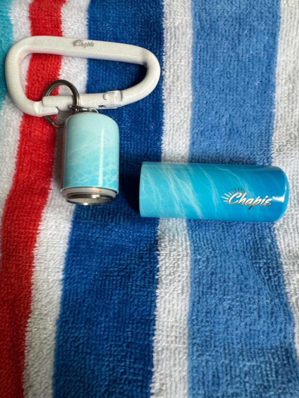 Chapie OG lip balm protector keychain /quick release clip + towel. All 3 items ! - Picture 2 of 3
